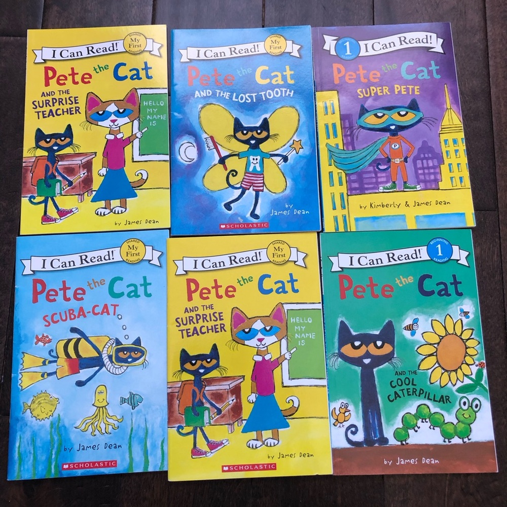 I can read level 1 pete the cat 6 books set
